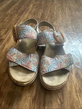 Remonte Multicolor Patterned Low Heel Cushioned Sandals Size 39
